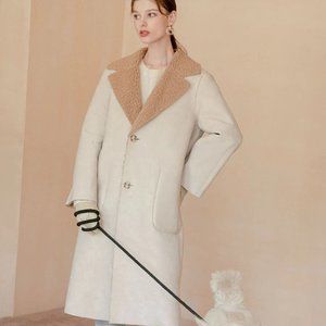 NWT Petite Studio Sienna Reversible Coat - Camel & Ivory